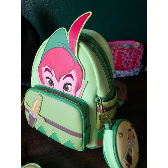Loungefly Peter Pan & Tinker Bell Cosplay Mini Backpack w/ Coin Purse and Wallet main image 8